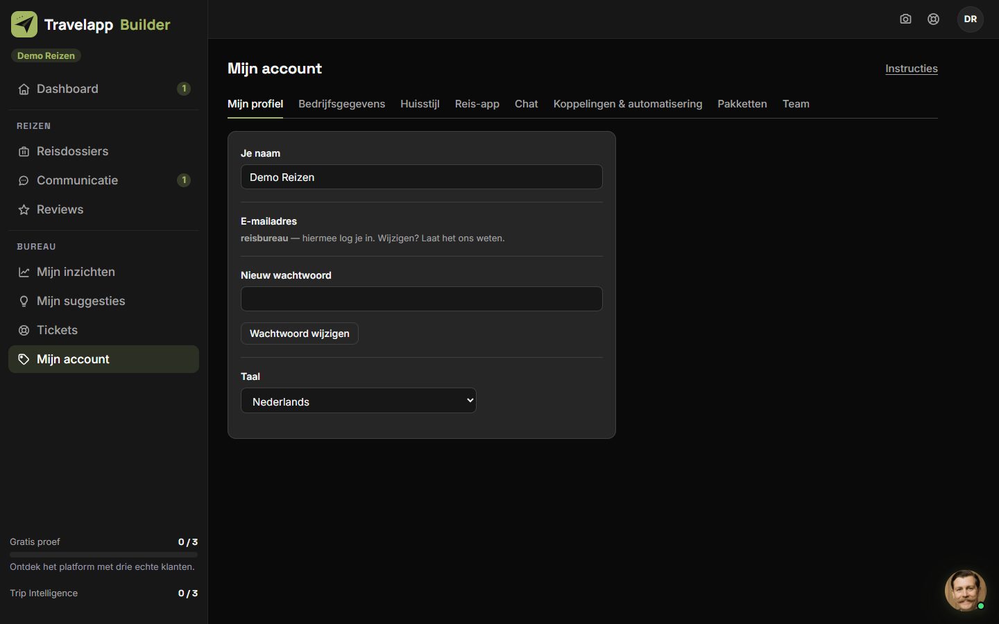 Mijn account